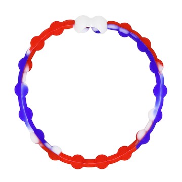 Pro Hair Tie 扣環髮圈-紅白藍色(Red/White/Blue)美國進口不傷髮