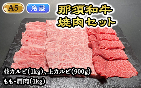 那須和牛焼肉セットA5（カルビ・もも・肩肉）牛肉 国産 冷蔵 冷凍 焼肉 カルビ セット 那須町 〔G-3〕