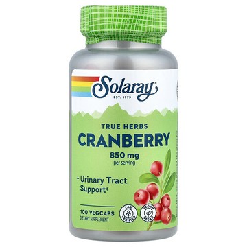Solaray, 真實草本，蔓越莓，850 毫克，100 粒素食膠囊（每粒膠囊 425 毫克）
