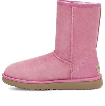 (WMNS) UGG Classic Short II Boot Cozy Stay Warm Pink Red Fleece Lined