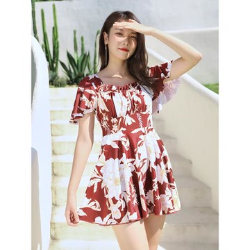 2024年新款泳衣女保守遮肚子顯瘦大碼胖mm寬松遮肉女款泡溫泉泳裝