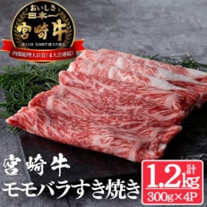 宮崎牛モモバラすき焼き1.2kg　MB-60L×2