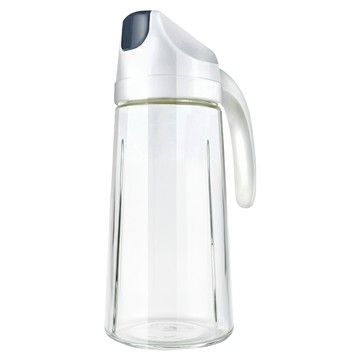 GOZENBO 御膳坊 健康煮系列 自動開蓋玻璃油壺  白  630ml  1個