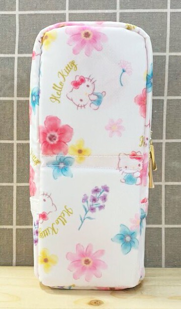 【震撼精品百貨】Hello Kitty 凱蒂貓 Hello Kitty日本SANRIO三麗鷗KITTY化妝包/筆袋-夏季花*07663 震撼日式精品百貨
