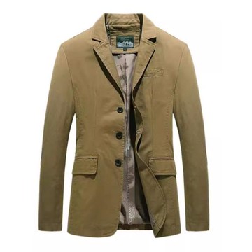 跨境專供春秋新款西裝男士純棉休閑西服大碼小西裝外套寬松夾克男