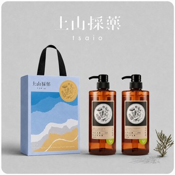 快速出貨🎁【上山採藥】小農台灣茶系列600ml洗沐2入禮盒組（盛夏海景款）│快速出貨