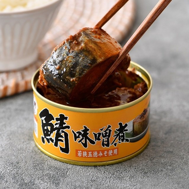 鯖味噌煮缶詰（若狭五徳味噌）12缶　送料込