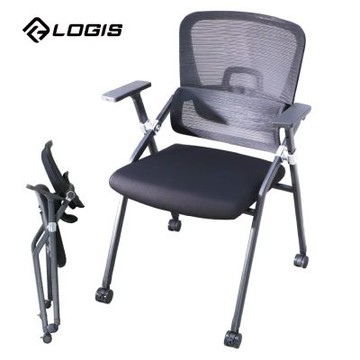 LOGIS邏爵家具－調節護腰會議培訓椅 補習班椅 課桌椅 折疊椅 折合桌椅【BK-651-PU】【GY-651-PU】