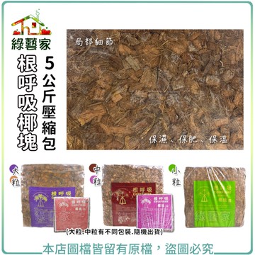 【綠藝家】根呼吸椰塊5公斤壓縮包-大粒(紫/橘)、中粒(棕/紫紅)、小粒(綠)