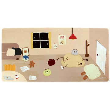 [九越]咻咻熊軟式大滑鼠-發懶款