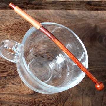 日式實木攪拌棒蜂蜜勺長柄家用圓頭調蜂蜜棒甜品攪拌勺木頭攪拌棍