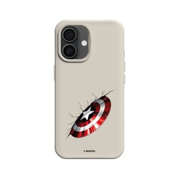 iPhone 16 SolidX 貝殼灰 - 迪士尼-漫威 Marvel - 美國隊長的盾牌