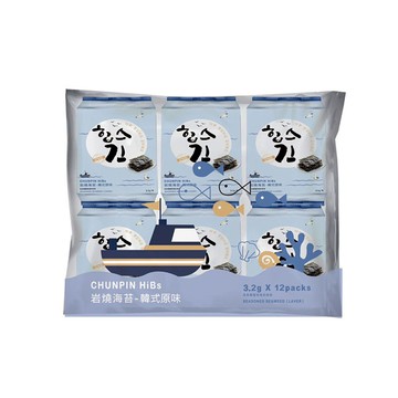 雋品HiBs岩燒海苔12包入-原味