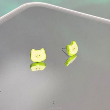 風度嚴選 ❤️ 夏日森系小清新青蘋果耳夾 韓系可愛個性水果耳飾 可愛小蘋果耳釘 高顏值耳夾 免耳洞 耳飾 ins風