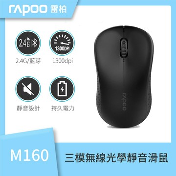 Rapoo 雷柏 M160 Silent 無線三模光學靜音滑鼠