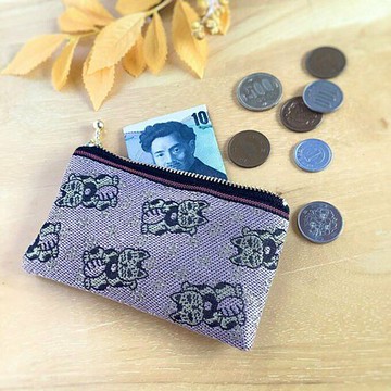Mini pouch [Maneki Neko] 榻榻米邊名片夾 零錢包 幸運粉紅