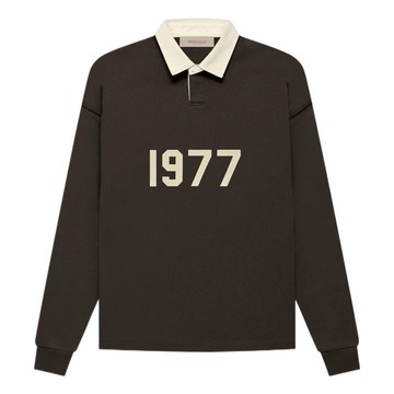 Fear of God Essentials FW22 Henley Rugby Polo 'Off Black'