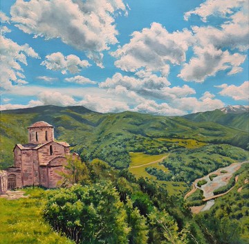 山景畫 山 原創藝術 手繪藝術 原畫 風景畫 自然畫