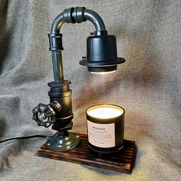 【送禮首選】手作工業風融燭燈 旋轉閥可調光【消光鐵灰+消光黑】