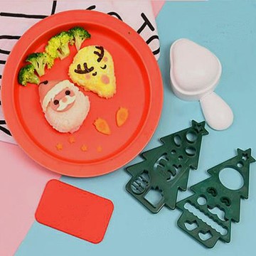 圣誕老人麋鹿兒童卡通飯團模具