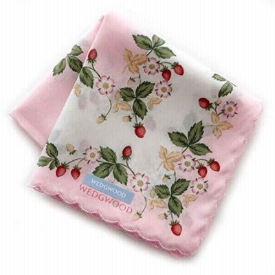 【WEDGWOOD】ウェッジウッド プリントハンカチ (ピンク) [綿100％] 婦人 50cm 138109-9511-01