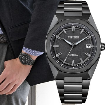CITIZEN 星辰錶 ATTESA 八角形錶圈 電波錶 CB3045-61E