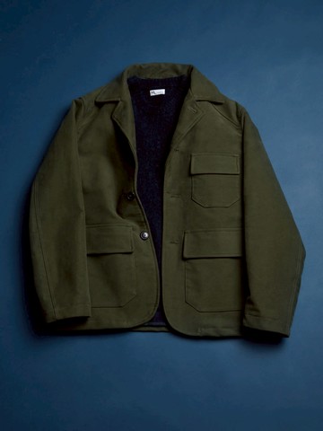 doppiaa Aaderbale Green Moleskin Jacket