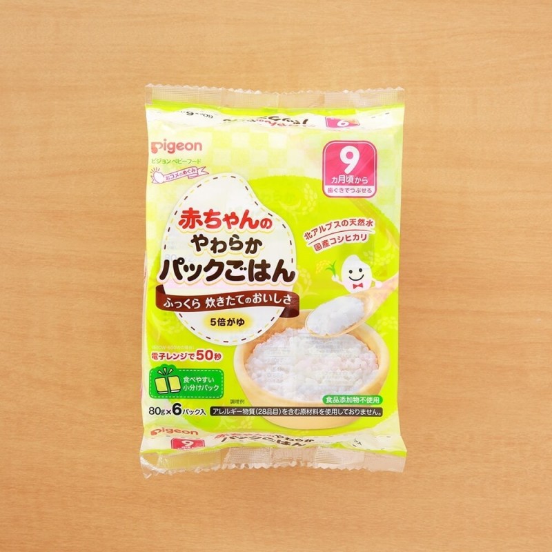 ピジョン】赤ちゃんのやわらかパックごはん 80g×6個パック【9ヶ月～】 通販 LINEポイント最大1.0%GET | LINEショッピング