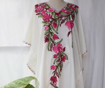 【卡夫坦進口手工】吉普賽風花朵刺繡/卡夫坦兩件套