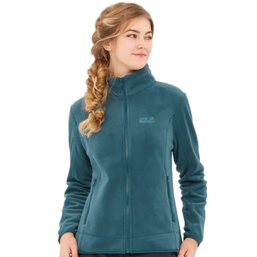【Jack Wolfskin 飛狼】滿額折300★女 簡約俐落立領刷毛保暖外套 『松石藍』(134006)