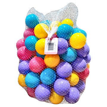 CHING-CHING 親親 塑膠球池球 7cm 台灣製造 SGS、ASTM安全無毒認證  桃紅色 + 黃色 + 藍紫色 + 綠色  100顆