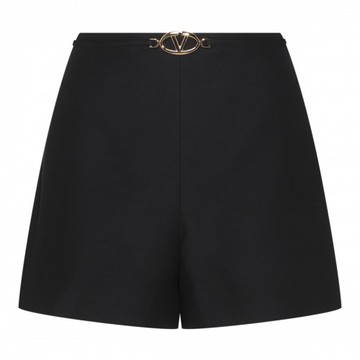 Valentino Garavani - Black Wool Shorts 42