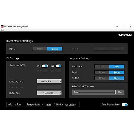 TASCAM(タスカム) US-2X2HR 2Mic, 2IN 2OUT 24bit 192kHzハイレゾ USBオーディオ MIDIインターフェース 音楽制作 生配信 DTM