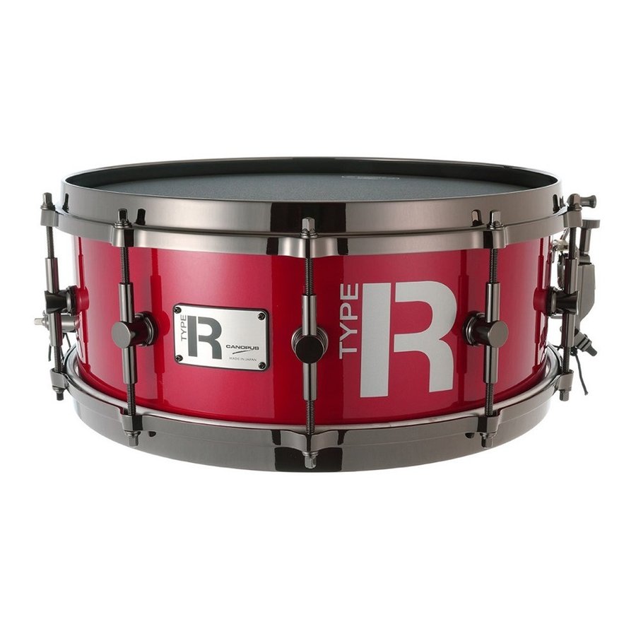 TYPE-R DRUMS BULLET MTR-1455-DH Chrome Parts Cherry Metallic スネアドラム