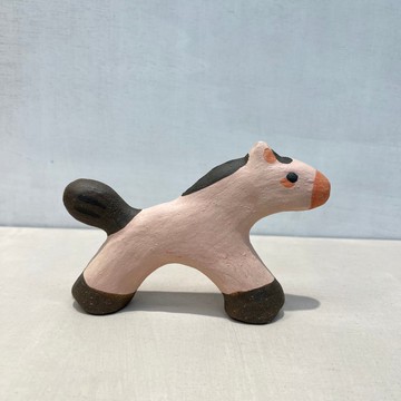 陶藝手捏小馬*粉紅色*