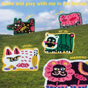 CUL寵物地墊吸水廁所地墊浴室入戶門墊床邊毯寵物餐墊ins創意地毯