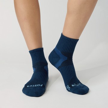 【Footer除臭襪】輕壓力單色足弓襪-男款T97L-藍