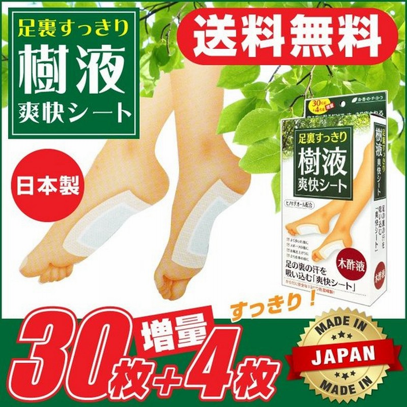 樹液シート 30枚組 6枚組 お徳用増量 足裏シート フットケア 日本製 メール便で送料無料 通販 Lineポイント最大0 5 Get Lineショッピング