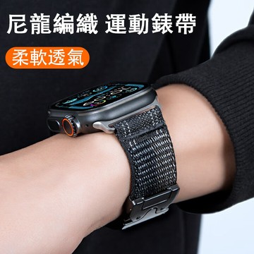 【台灣出貨】新款 軍規運動錶帶 降落傘扣 適用 Apple Watch 11 10 9 8 7 SE 尼龍錶帶 46mm
