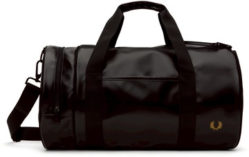 Fred Perry 黑色 Tonal Barrel 行李包