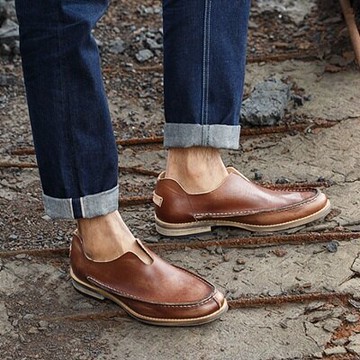 短靴真皮套腳靴子-紳士品味商務休閒男靴2色73kk51【獨家進口】【米蘭精品】