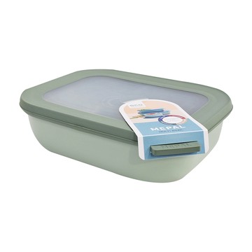 MEPAL方形密封保鮮盒  21.2 x 16.2 x 6.1cm 鼠尾草綠 230g 1L  1個