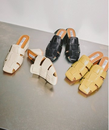 ✧NICAL✧極簡方頭古爾卡風穆勒涼鞋(24106)