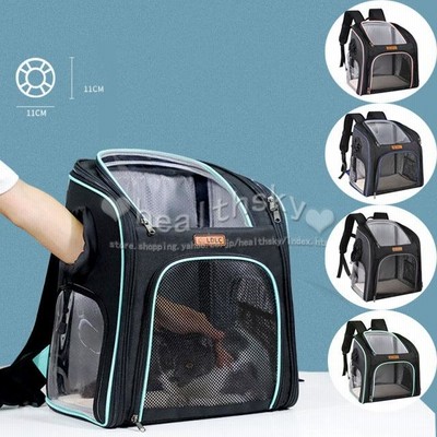 ペットバッグキャリー ペットリュック リュックカート ランドセル メッシュ 軽量 通気 透明な 小型犬用 猫犬兼用 新作 移動 美容室 車 旅行