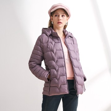 CLL巧玲瓏 輕盈極暖防風羽絨棉外套(紫色) 5137209