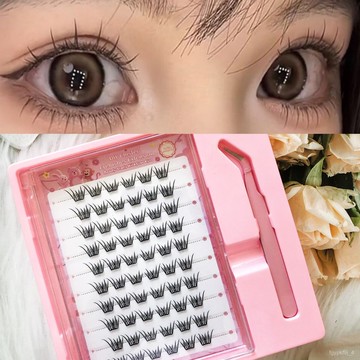 😊可可假眼睫毛😊假睫毛套裝大容量輕薄款風箏睫假睫毛持久捲翹輕盈不紮眼分段自然款自貼假眼睫毛 S3K0