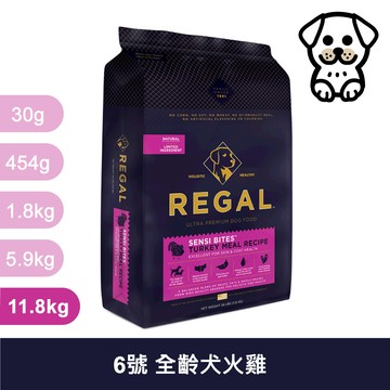 芮格爾｜RD6 全齡犬 火雞 低敏食譜 11.8kg｜ REGAL 天然犬糧 狗飼料