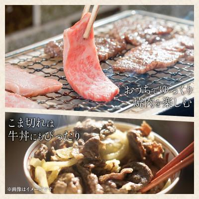 ふるさと納税 宮崎市 宮崎牛肩ロース焼肉 300g 宮崎県産黒毛和牛こま切れ 100g 合計400g(宮崎市)