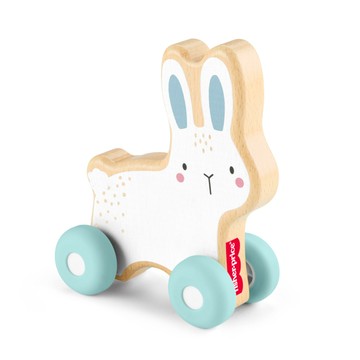 費雪木製玩具推著走小兔子