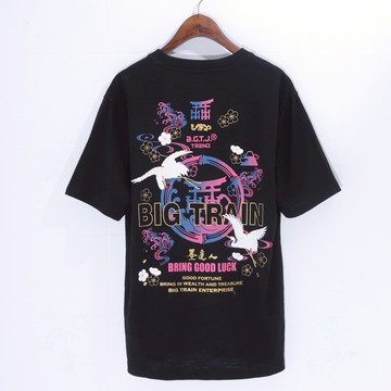 BIG TRAIN 加大福鶴家徽竹節棉男T O80230-88